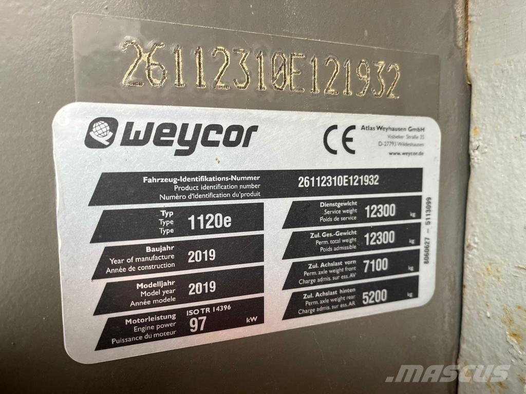 Weycor AW 1120 E Οδοστρωτήρες μονού κυλίνδρου