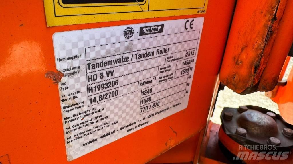 Hamm HD 8 VV Οδοστρωτήρες διπλού κυλίνδρου