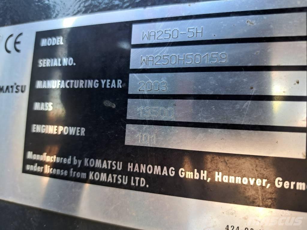 Komatsu WA 250-5H Φορτωτές με λάστιχα (Τροχοφόροι)