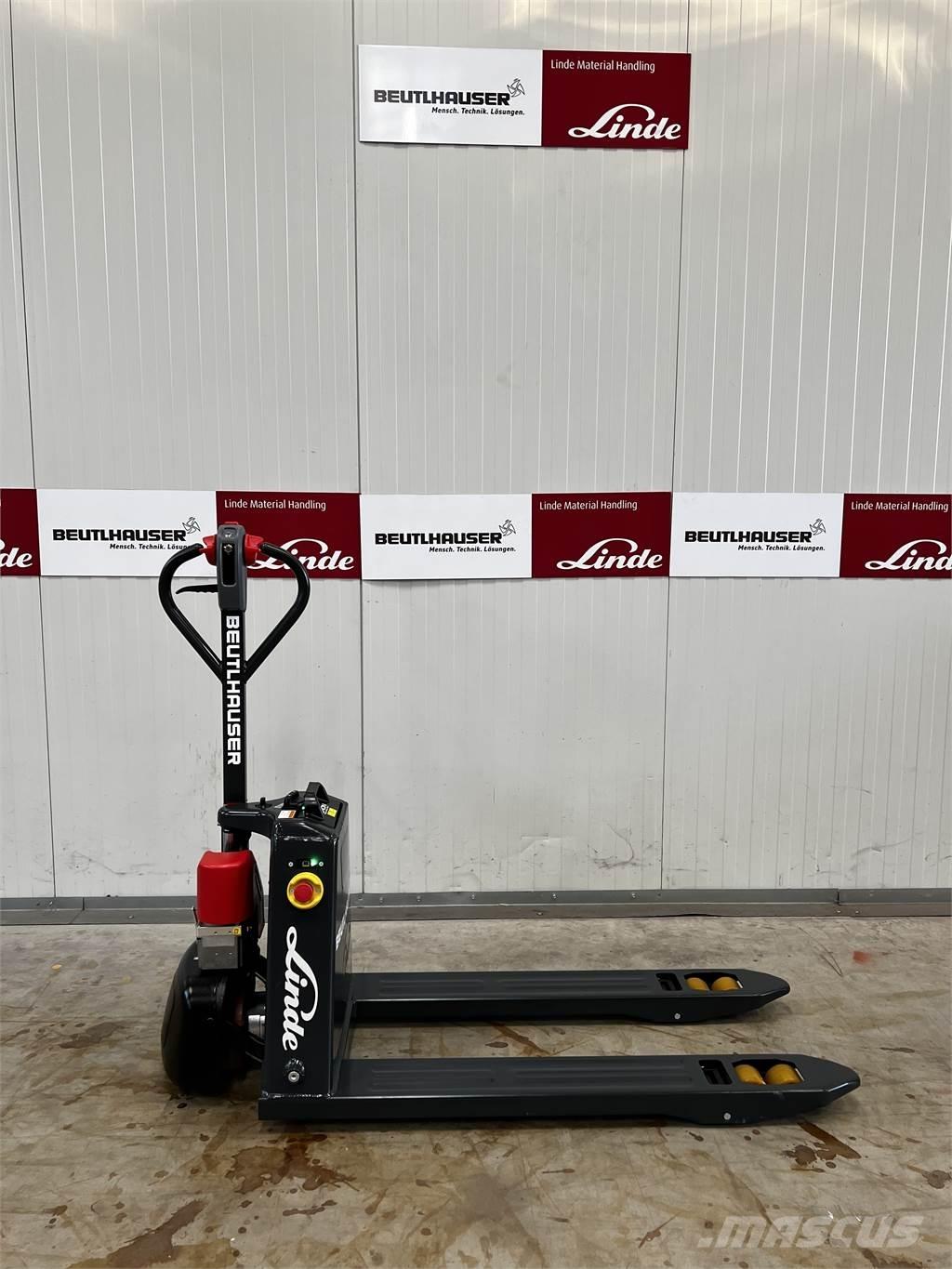 Linde MT15C Παλετοφόρα πεζού χειριστή με ιστό