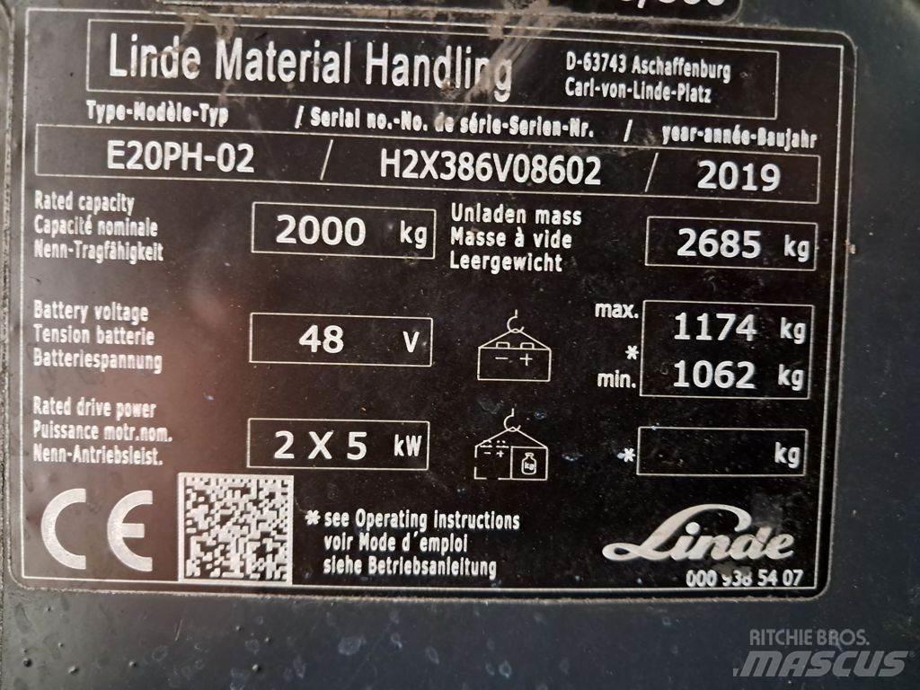Linde E20PH-02 Ηλεκτρικά περονοφόρα ανυψωτικά κλαρκ