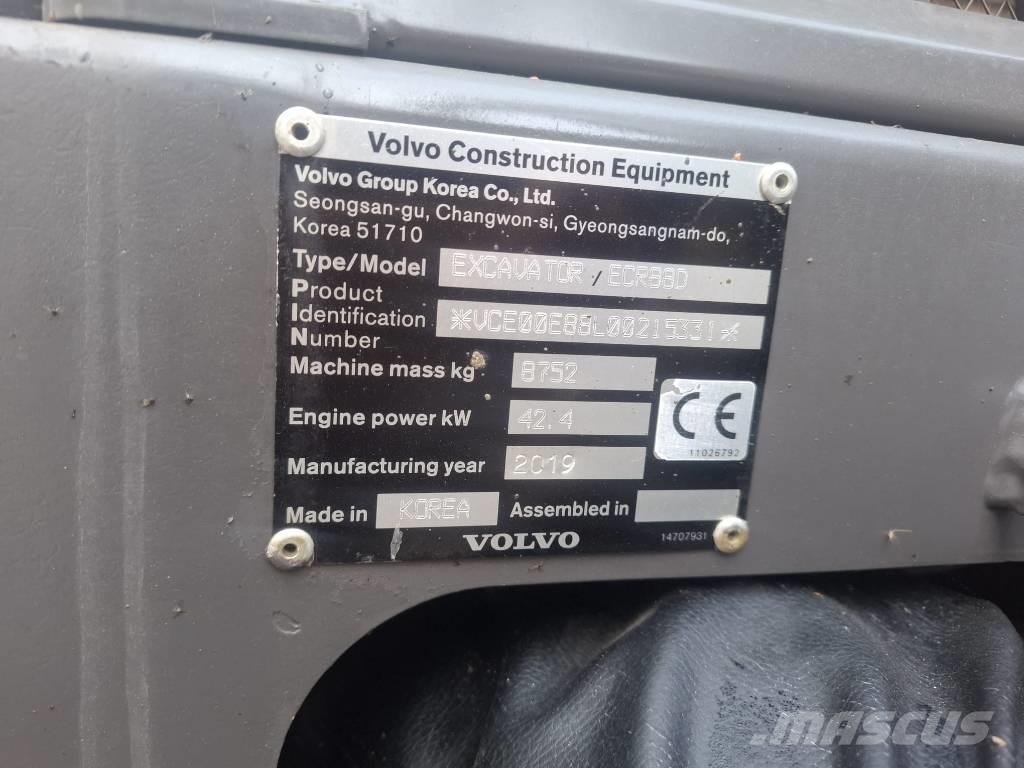 Volvo ECR 88 D Μίνι εκσκαφείς 7t - 12t
