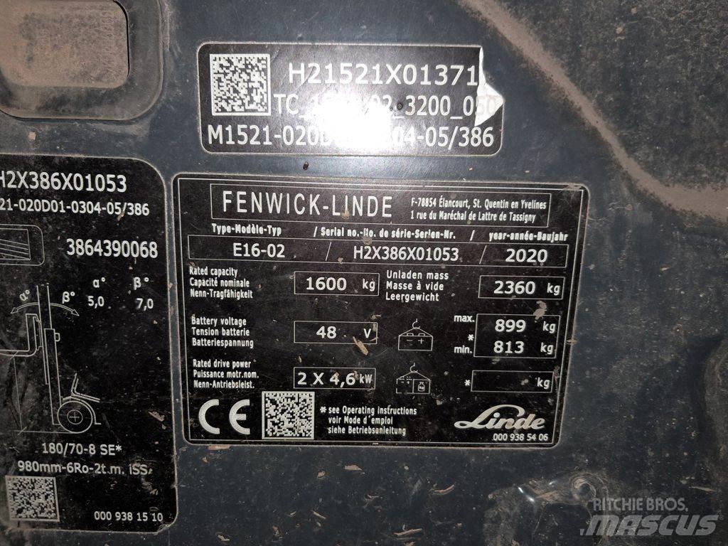 Linde E16-02 Ηλεκτρικά περονοφόρα ανυψωτικά κλαρκ