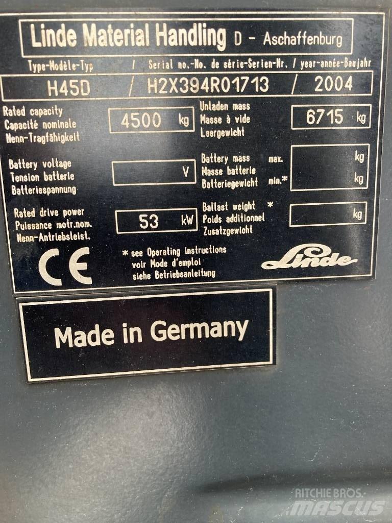 Linde H45D/394-01 Πετρελαιοκίνητα Κλαρκ