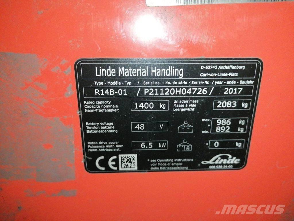 Linde R14B-01 Ανυψωτικά στενών δρόμων