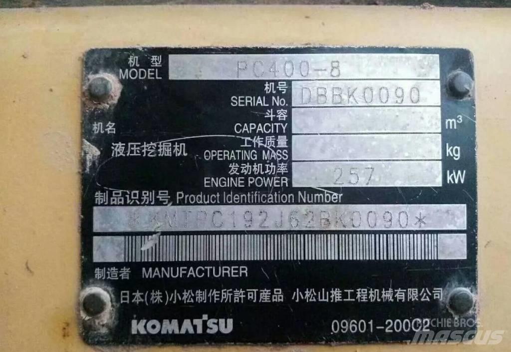 Komatsu PC400-8 Εκσκαφείς με ερπύστριες