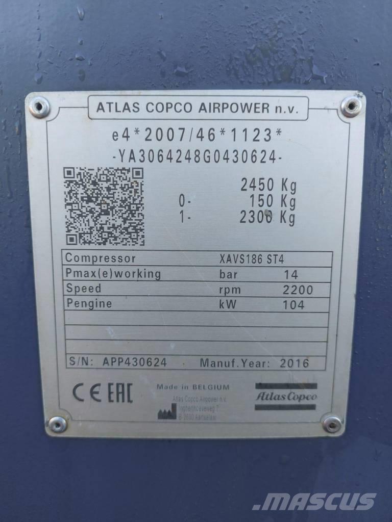 Atlas Copco XAVS186 Συμπιεστές