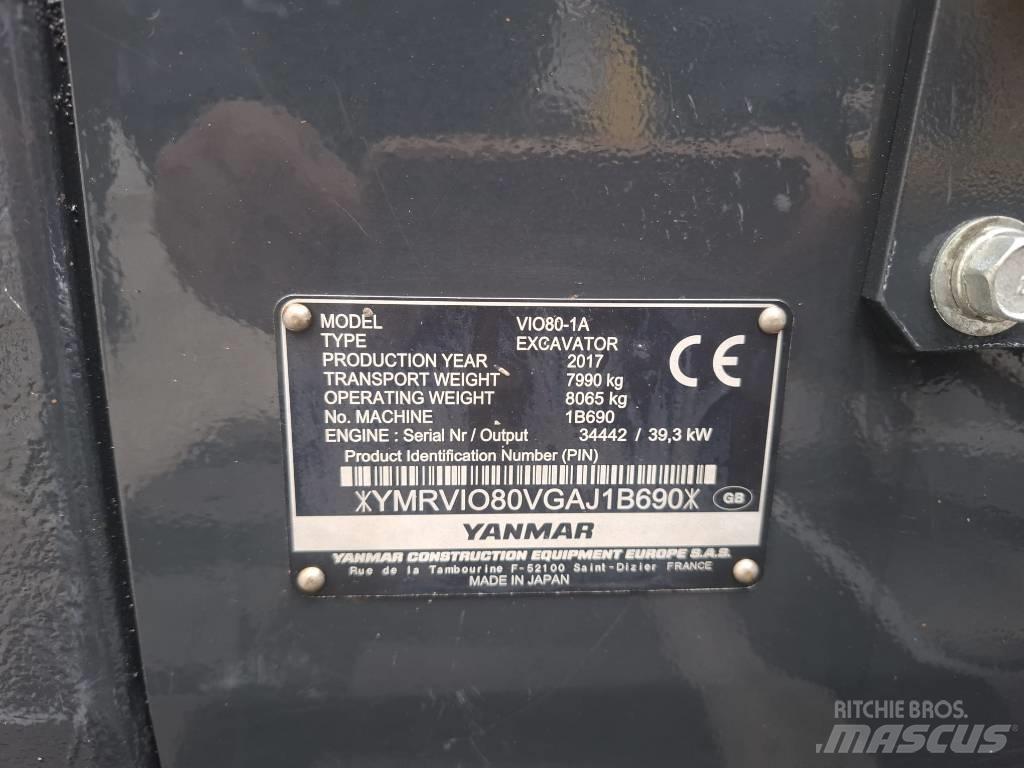 Yanmar Vio 80-1A Μίνι εκσκαφείς 7t - 12t