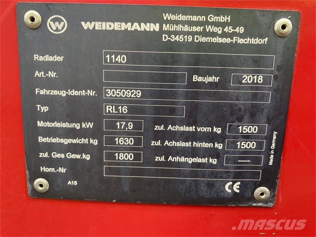 Weidemann 1140 Φορτωτές πολλαπλών χρήσεων