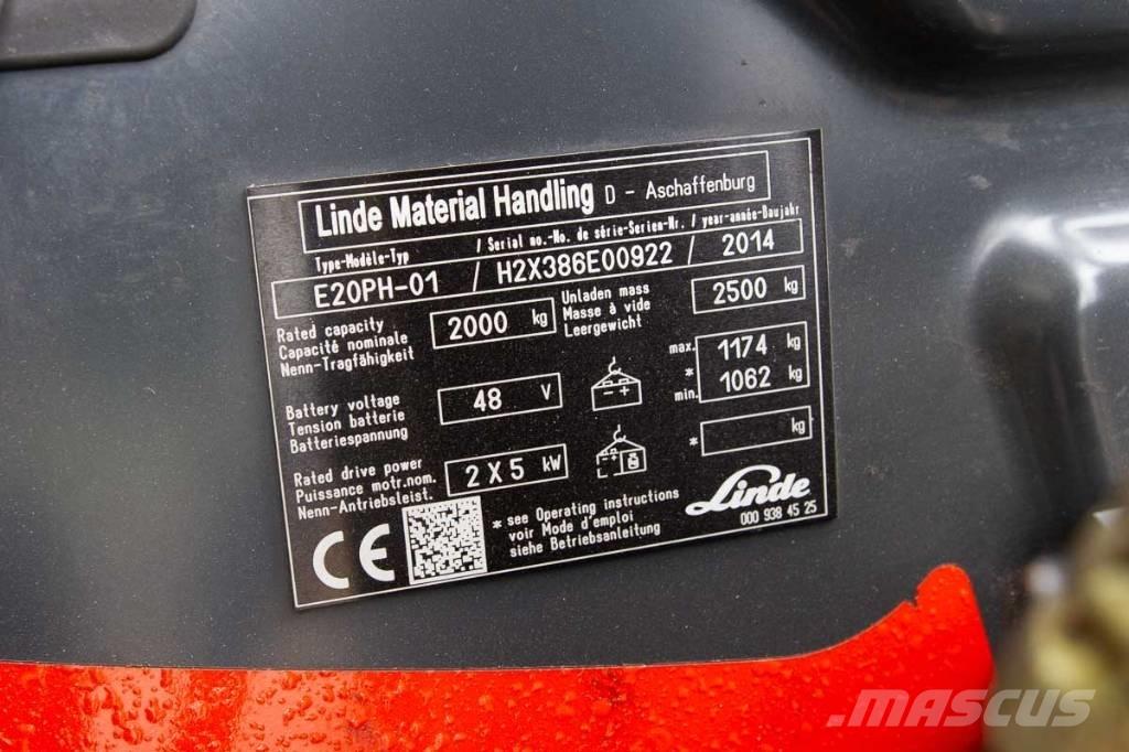 Linde E 20 Ηλεκτρικά περονοφόρα ανυψωτικά κλαρκ