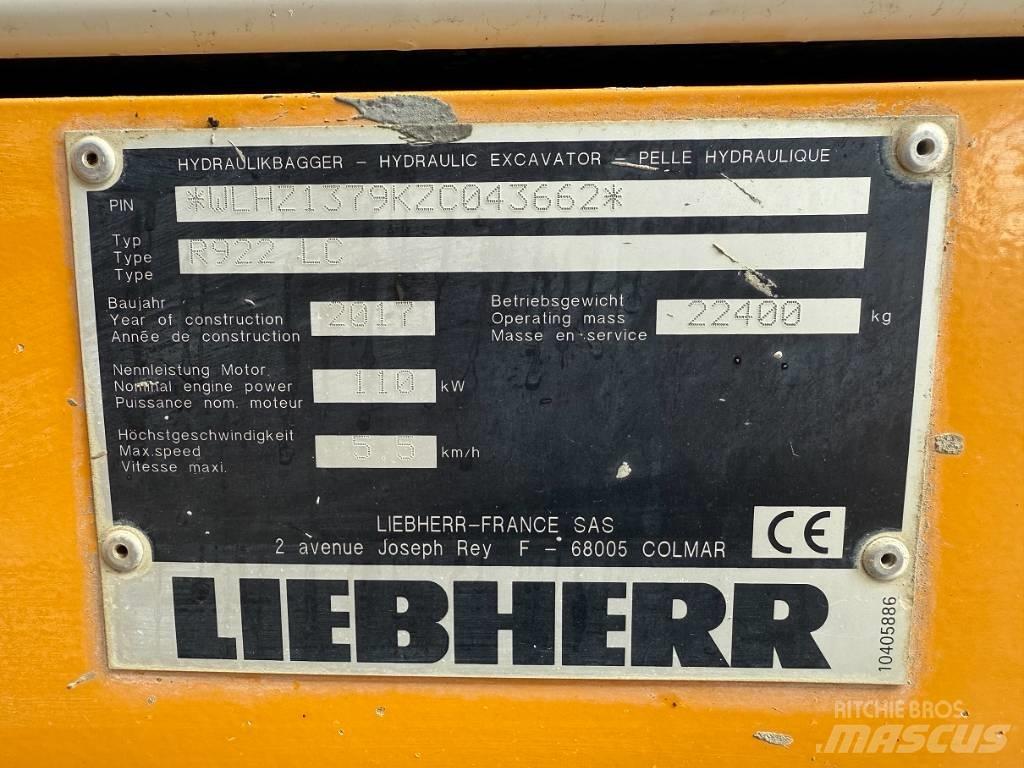 Liebherr R 922 LC Εκσκαφείς με ερπύστριες