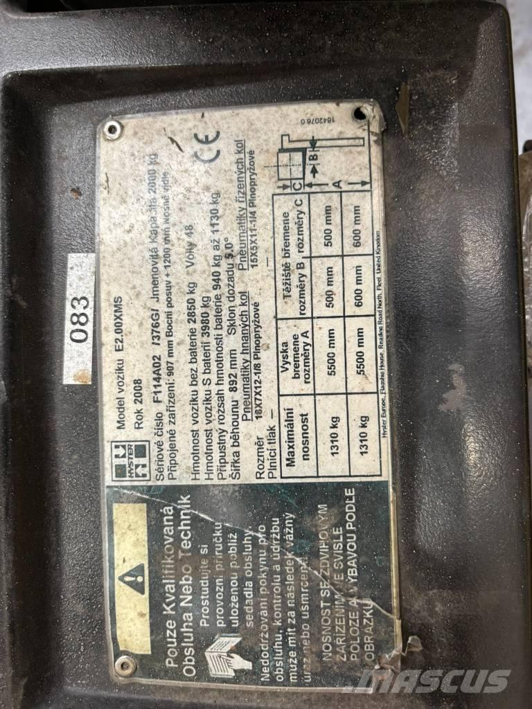 Hyster E2.00XMS Ηλεκτρικά περονοφόρα ανυψωτικά κλαρκ