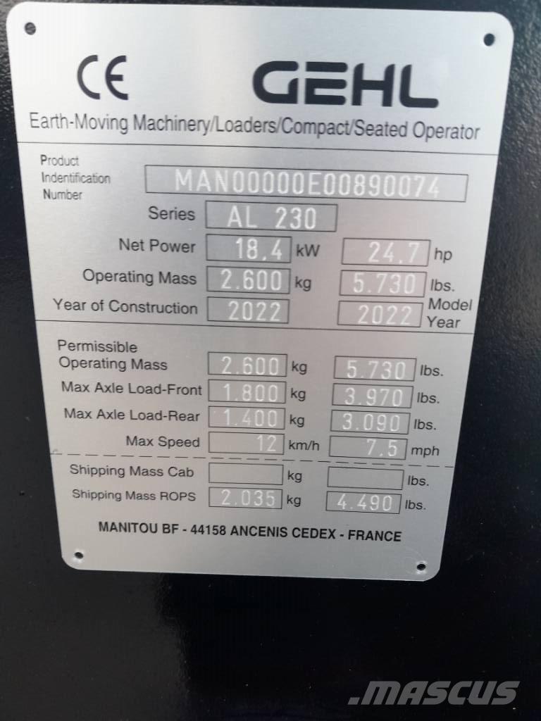 Gehl AL230 Φορτωτές πολλαπλών χρήσεων