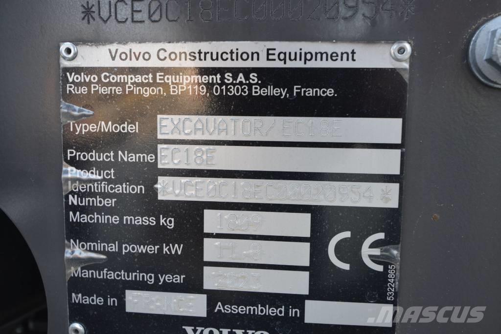 Volvo EC 18 E Εκσκαφάκι (διαβολάκι) < 7t