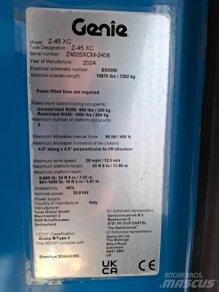 Genie Z 45 Ανυψωτήρες με αρθρωτό βραχίονα
