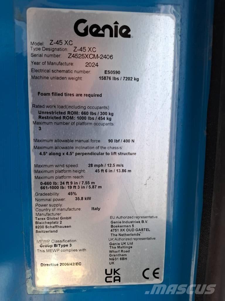 Genie Z45XC Ανυψωτήρες με αρθρωτό βραχίονα