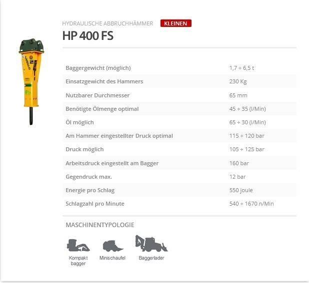 Indeco HP 400 FS Σφυριά / Σπαστήρες