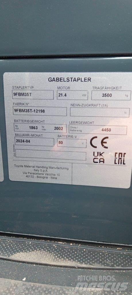Toyota 9FBM35T Ηλεκτρικά περονοφόρα ανυψωτικά κλαρκ
