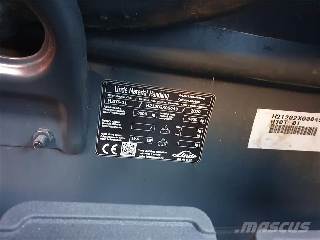 Linde H30T Περονοφόρα ανυψωτικά κλαρκ με φυσικό αέριο LPG