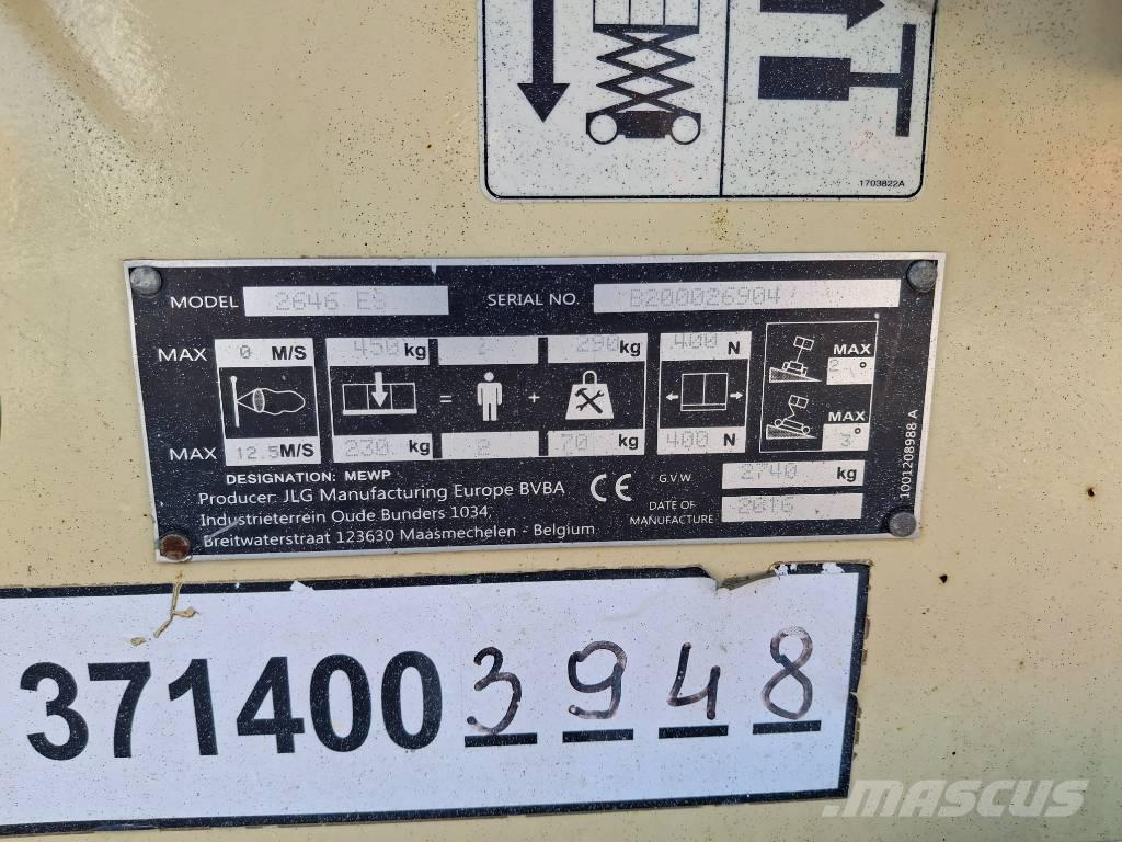 JLG 2646ES Ανυψωτήρες ψαλιδωτής άρθρωσης