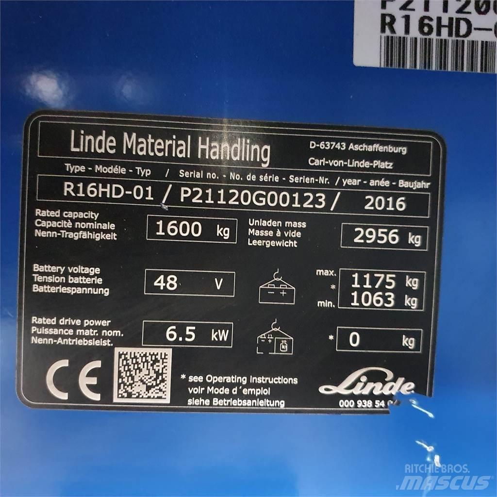 Linde R16HD Ανυψωτικά στενών δρόμων