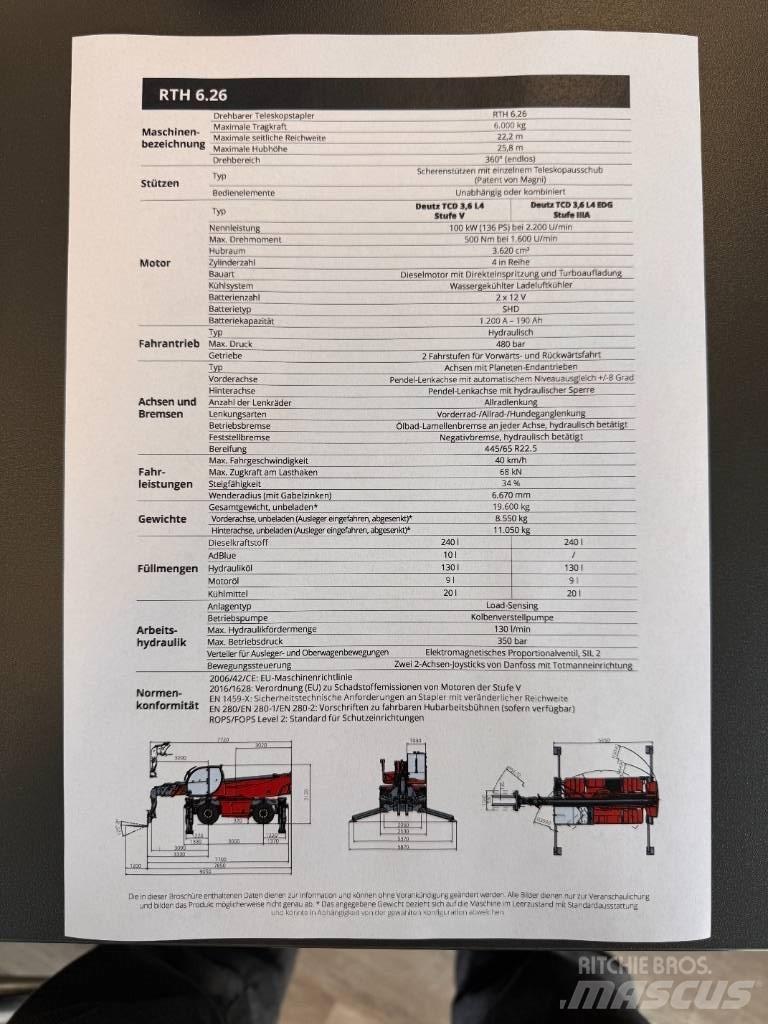 Magni RTH 6.26 S Τηλεσκοπικοί ανυψωτές