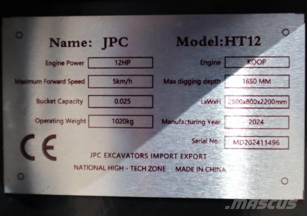 JPC HT 12 Εκσκαφάκι (διαβολάκι) < 7t