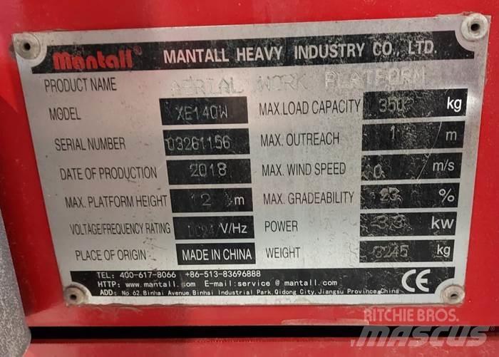 Mantall XE140W Ανυψωτήρες ψαλιδωτής άρθρωσης
