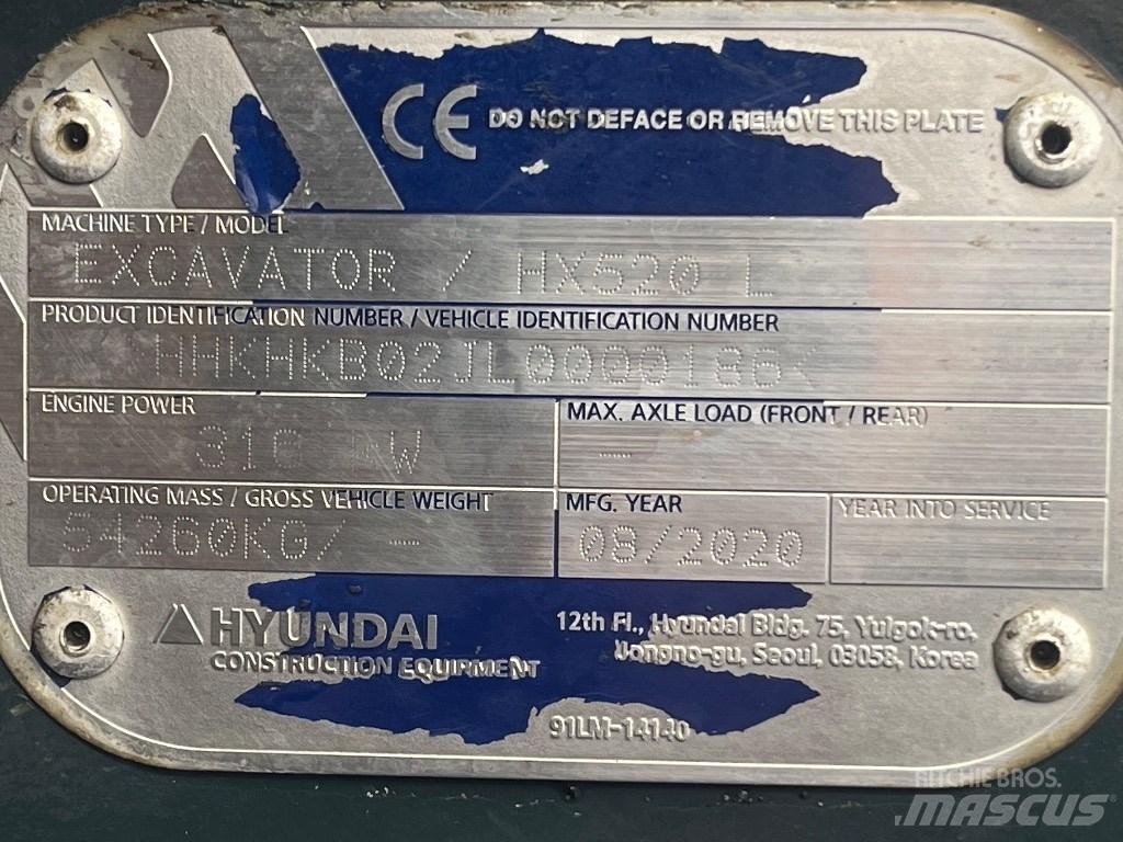 Hyundai HX 520 L Εκσκαφείς με ερπύστριες