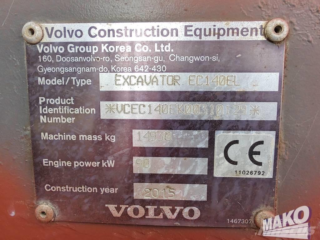 Volvo EC 140 EL Εκσκαφείς με ερπύστριες