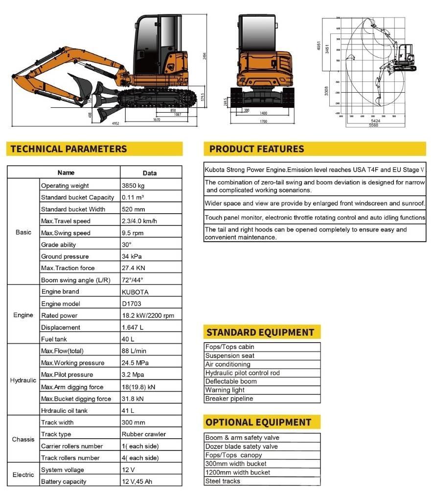 Lonking CDM6035 Εκσκαφάκι (διαβολάκι) < 7t
