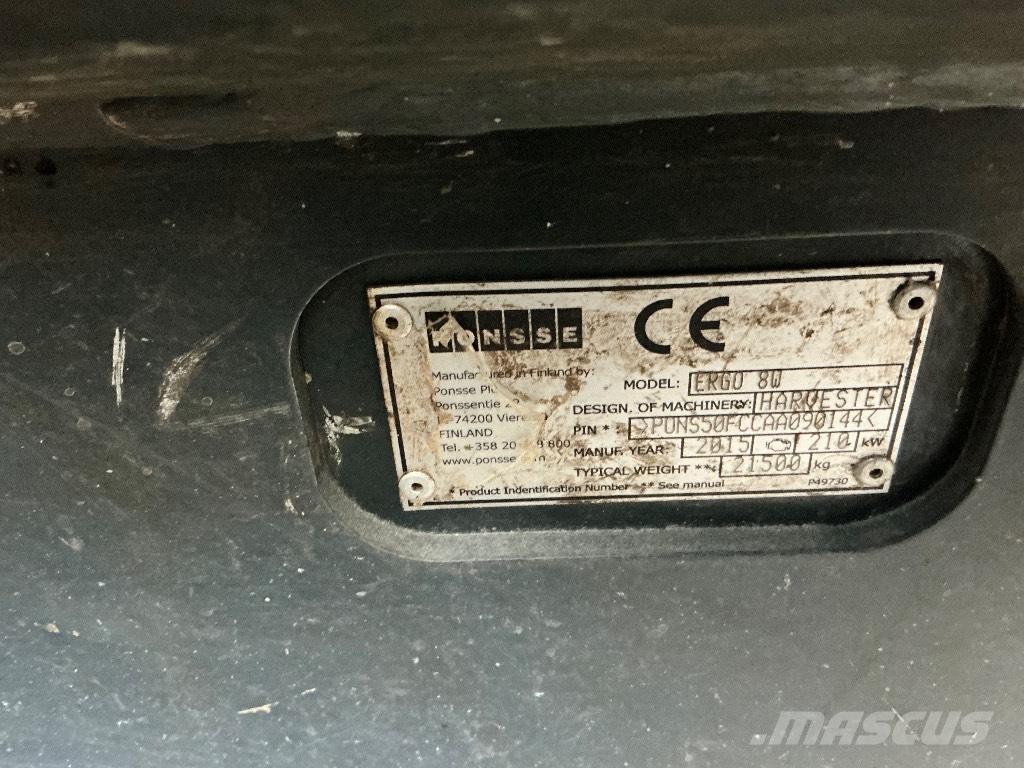 Ponsse ERGO 8W Θεριζοαλωνιστικές μηχανές