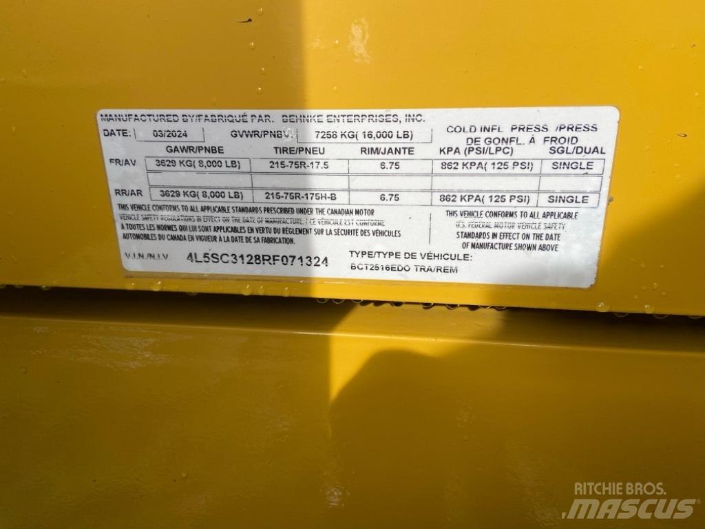 Behnke 2516EDO-8K Λοιπές ρυμούλκες