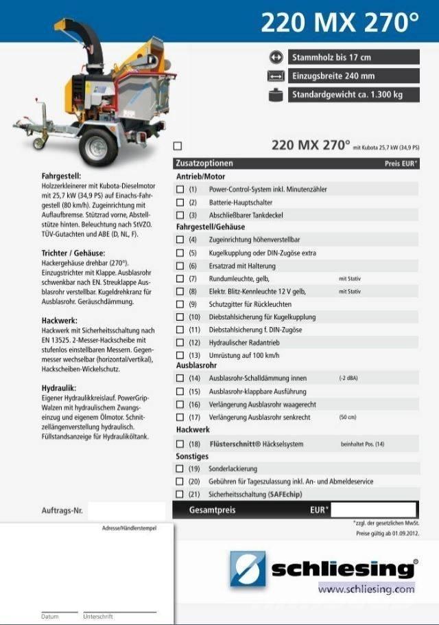 Schliesing 220 MX Τεμαχιστές ξύλου