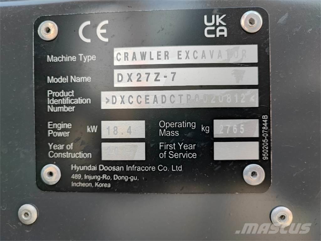 Develon DX27Z-7 Άλλα γεωργικά μηχανήματα