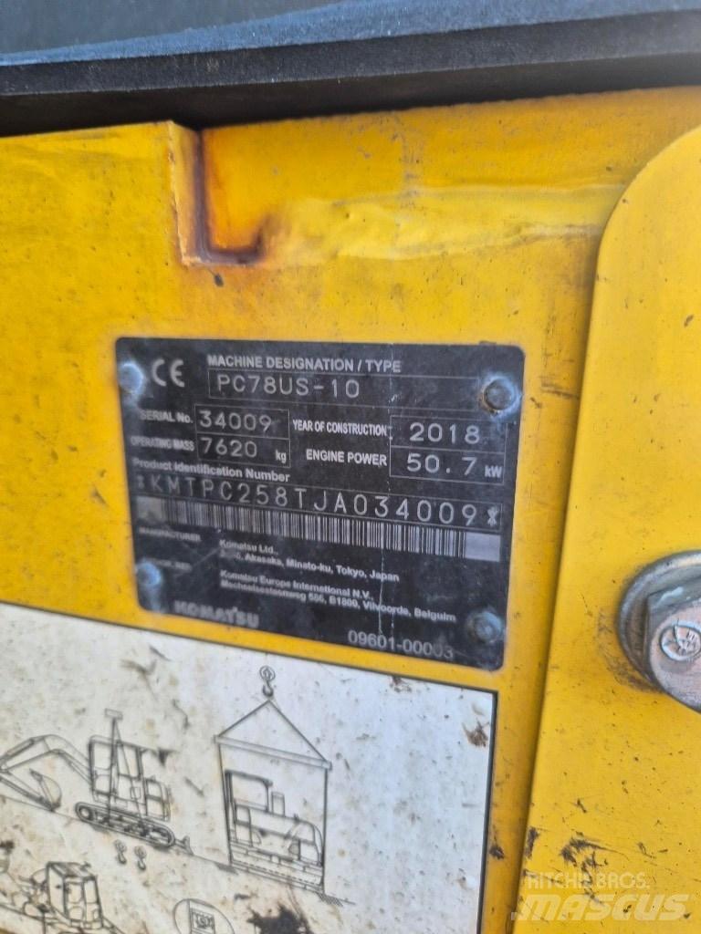 Komatsu Pc 78us-10 Μίνι εκσκαφείς 7t - 12t