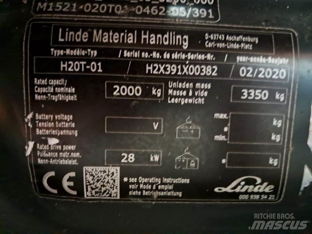 Linde H20T-01 Περονοφόρα ανυψωτικά κλαρκ με φυσικό αέριο LPG
