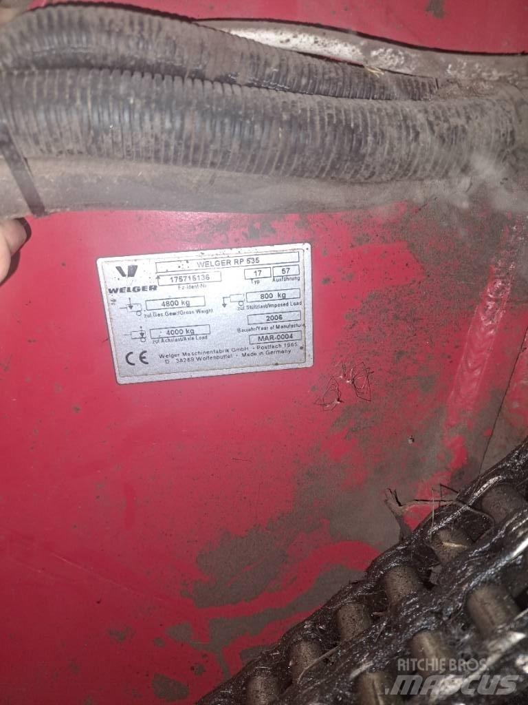 Welger RP535 Πρέσες κυλινδρικών δεμάτων