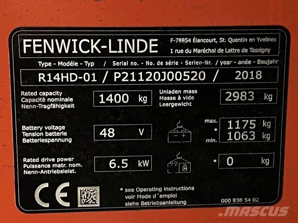 Linde R14HD Ανυψωτικά στενών δρόμων
