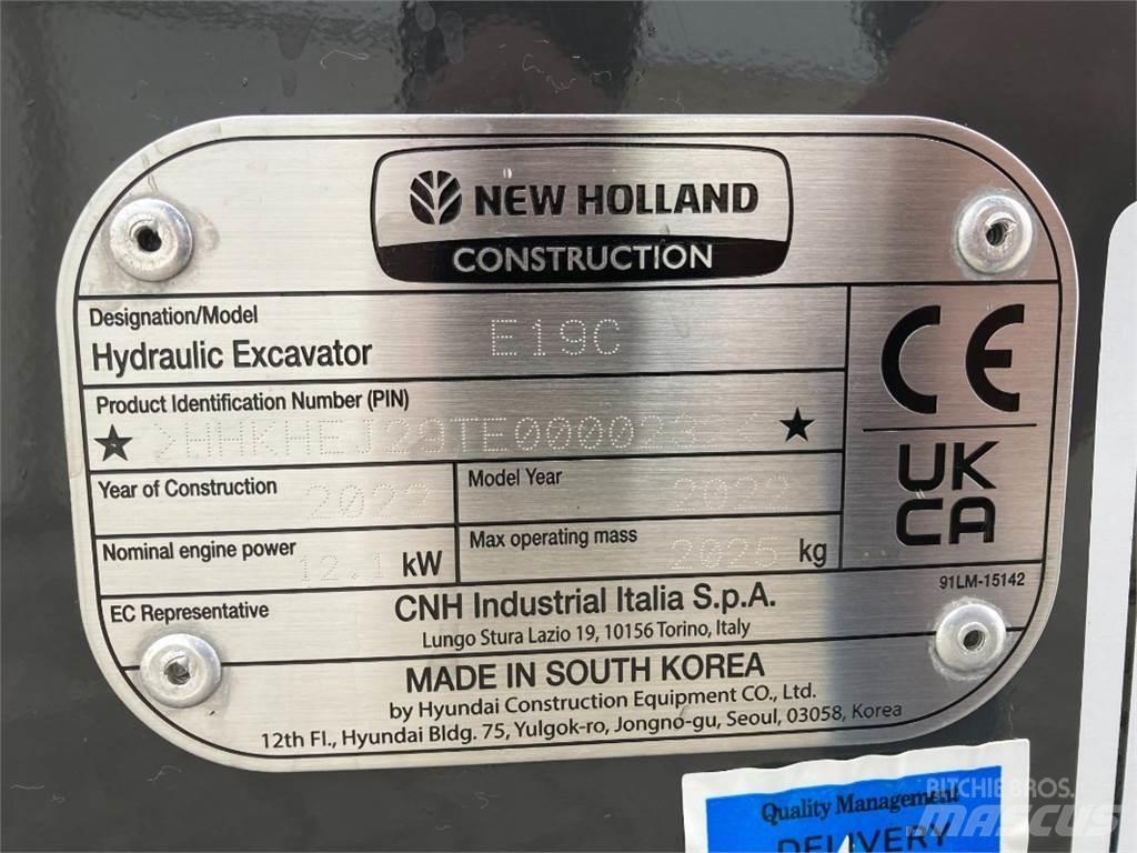 New Holland E 19C Εκσκαφάκι (διαβολάκι) < 7t