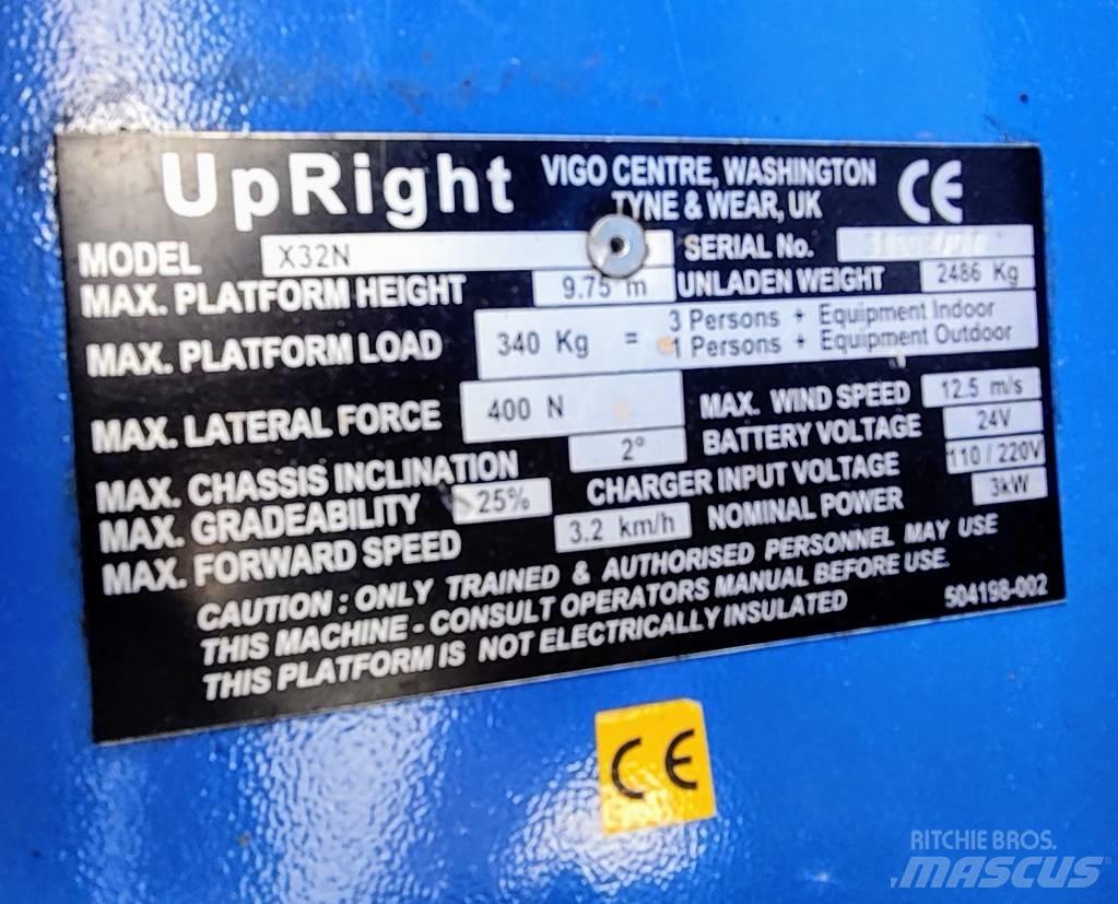 UpRight X32N Ανυψωτήρες ψαλιδωτής άρθρωσης