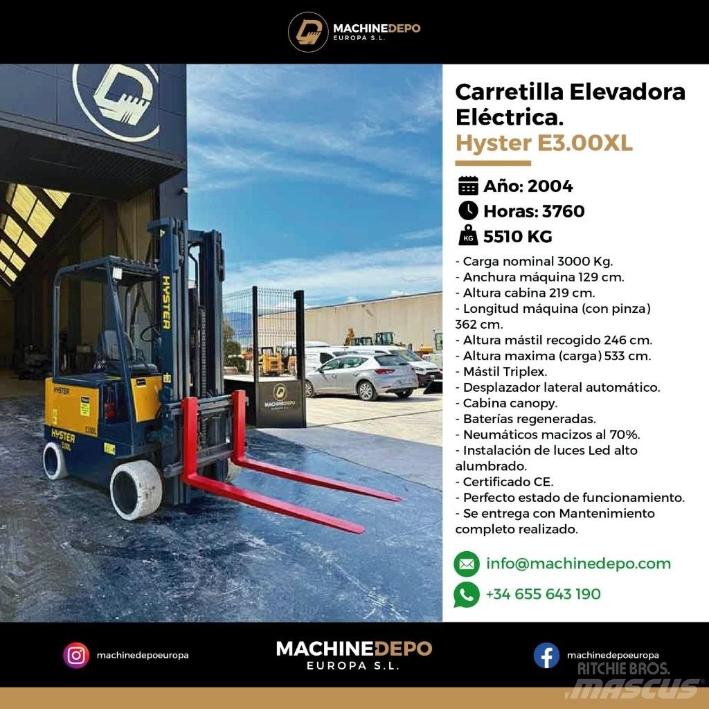Hyster E3.00XL Ηλεκτρικά περονοφόρα ανυψωτικά κλαρκ