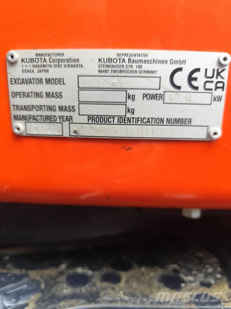 Kubota KX 085-5 Μίνι εκσκαφείς 7t - 12t