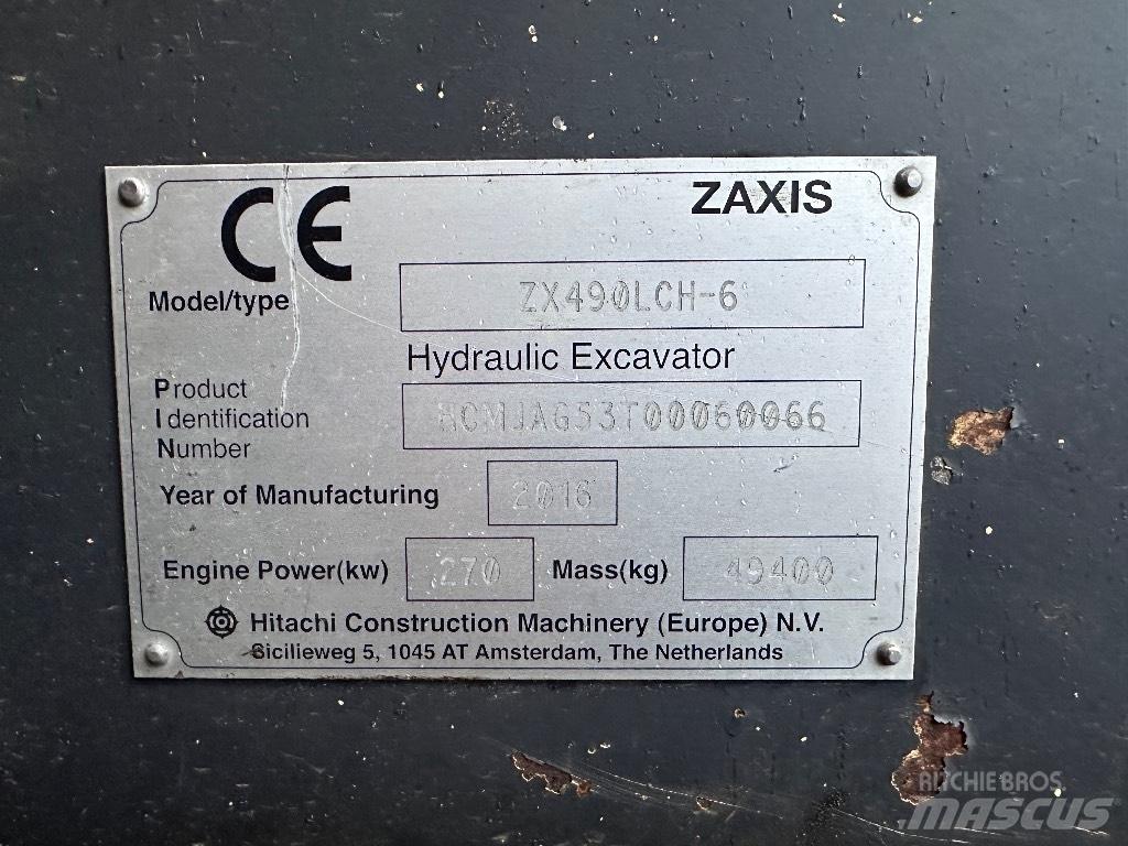 Hitachi ZX 490 LCH Εκσκαφείς με ερπύστριες