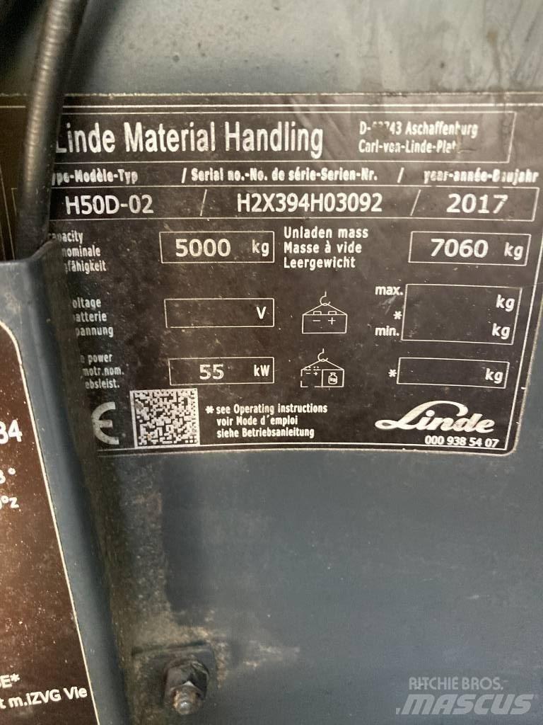 Linde H50D/394 Πετρελαιοκίνητα Κλαρκ