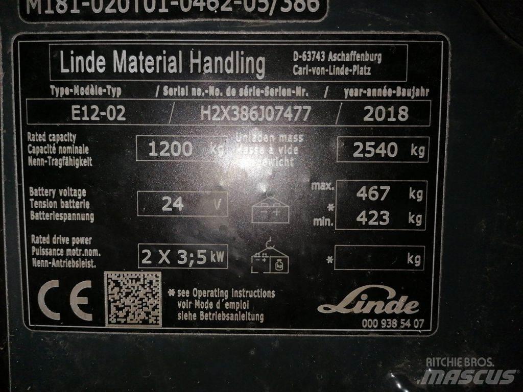 Linde E12-02 Ηλεκτρικά περονοφόρα ανυψωτικά κλαρκ
