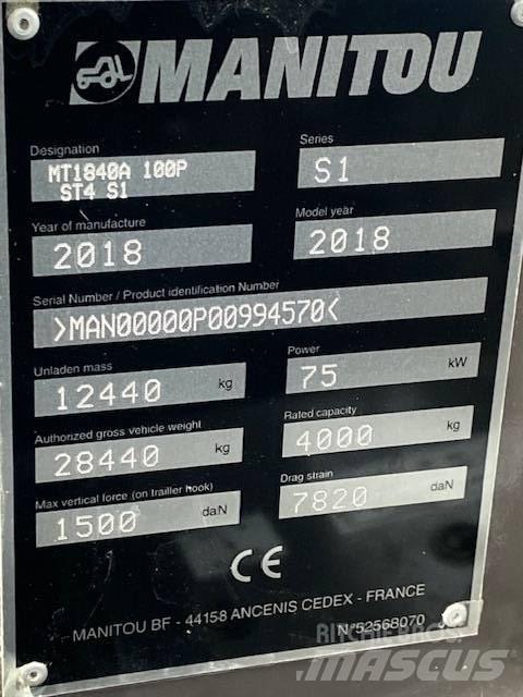  ''SÅLD'' Manitou MT1840A Τηλεσκοπικοί ανυψωτές