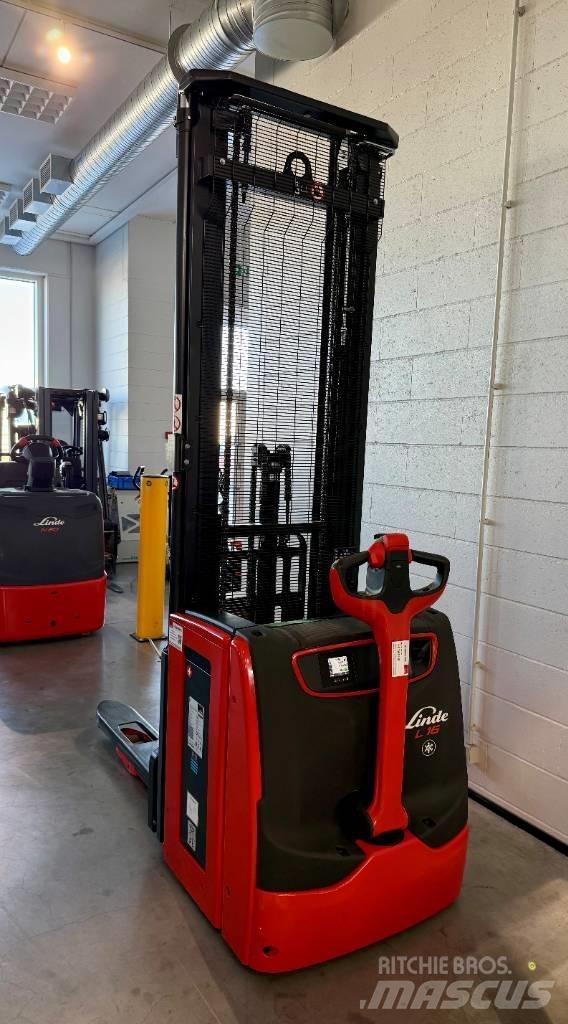 Linde L16/1173-01 Παλετοφόρα πεζού χειριστή με ιστό