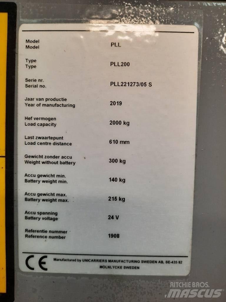 UniCarriers PLL 200 Χειροκίνητο περονοφόρο ανυψωτικό