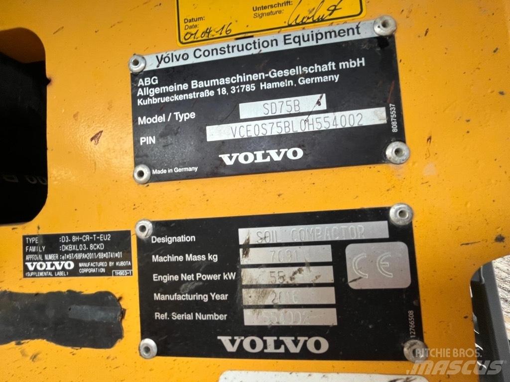 Volvo SD 75 Οδοστρωτήρες μονού κυλίνδρου